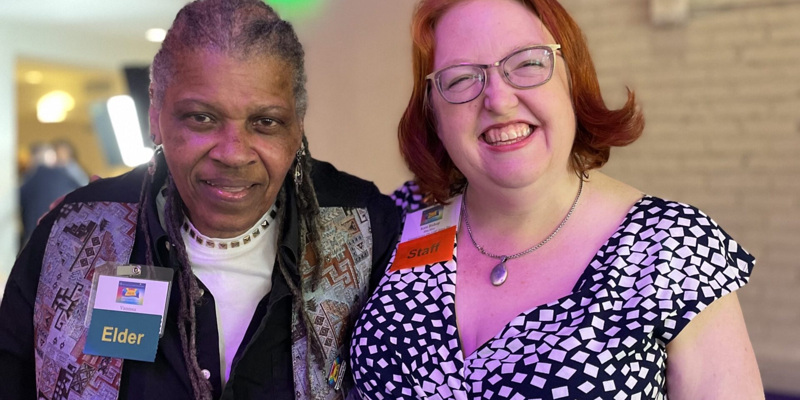 Photo of two LGBT elders at an elders day celebration